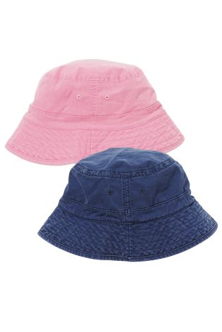 Pink/Navy Fisherman Hats Two Pack (Older Girls)